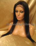 Long Straight Human Virgin Hair Full Lace Wigs For Black Women