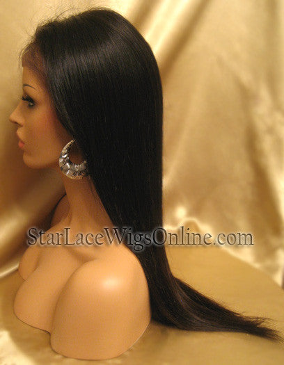 Virgin Hair Lace Front African American Wigs