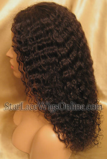 Curly Custom Human Hair Lace Front Wigs For Women