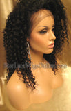 Kinky Curly Human Hair Full Lace Wigs For Black Women