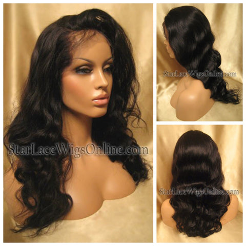 Straight Indian Virgin Hair Full Lace Wig - Stock - Diane