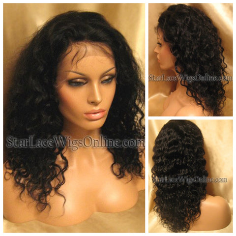 Silky Straight Indian Remy Lace Front Wig - Stock - Amber