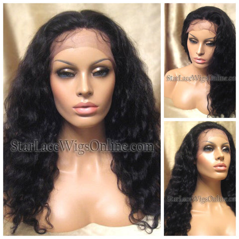 Curly Spanish Wave Human Hair Full Lace Wig - Custom - Pariss