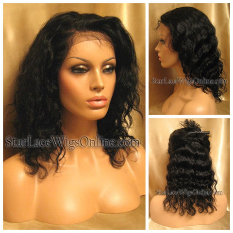 Yaki Straight Indian Remy Full Lace Wig - Stock - Brandy
