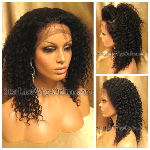 Silky Straight Indian Remy Lace Front Wig - Stock - Amber