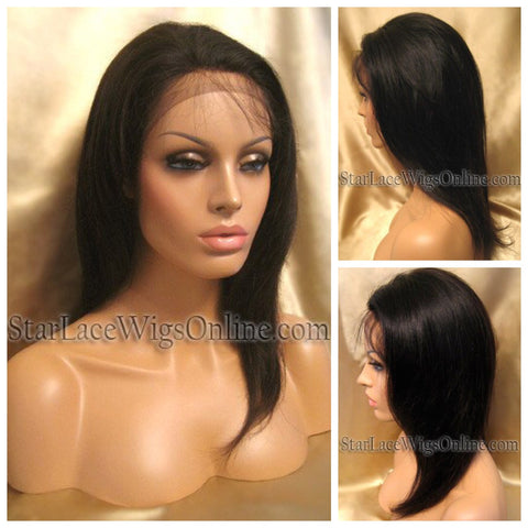 Yaki Straight Human Hair Lace Front Wig - Custom - Terri