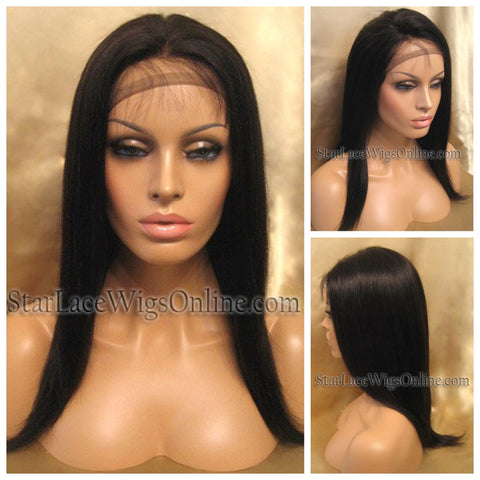 Straight Chinese Virgin Hair Lace Front Wig - Custom - Eva