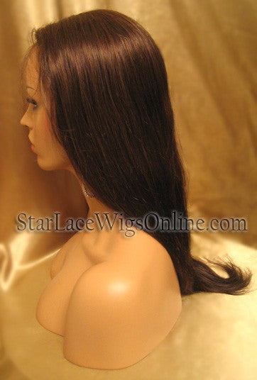 Long Silky Straight Human Hair Custom Full Lace Wig