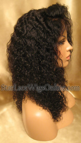 Custom Human Hair Curly Full Lace Wigs For Cheap