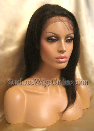 Custom Straight Virgin Hair Full Lace Wig