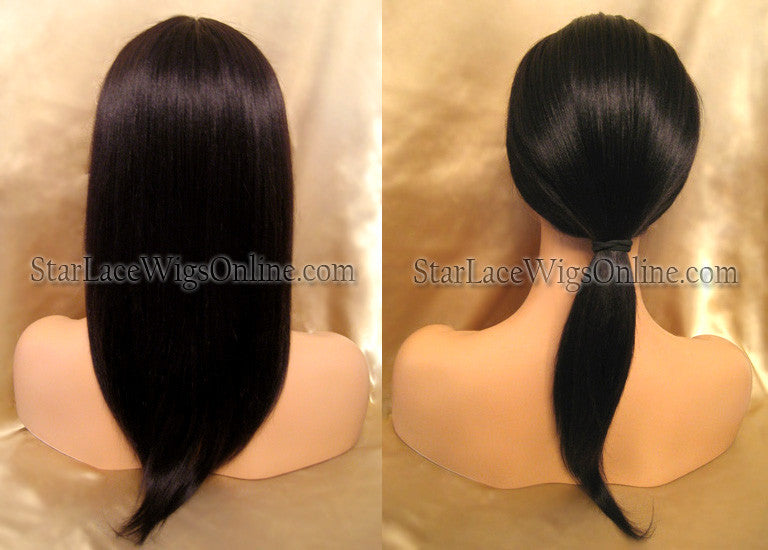 Yaki Straight Indian Remy Cheap Lace Front Wigs