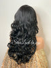 Long Curly Synthetic Lace Front Wig Layers Bangs - Kennedy