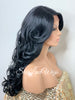 Long Curly Synthetic Lace Front Wig Layers Bangs - Kennedy