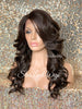 Long Brown Layered Synthetic Lace Front Wig Color #4 - Kim