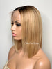 Blonde Human Hair Bob Lace Front Wig Straight 13x4 - Melanie