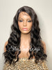 Lace Front Wig Long Wavy Middle Part Black - Morgan