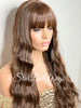 Long Wavy Brown Wig With Chinese Bangs - Ginny