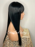 Long Straight Wig With Chinese Bangs - Egypt