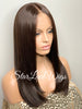 Long Lace Front Wig Brown #4 Straight (6x13) Parting Space - Halle