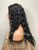 Lace Front Wig Long Wavy Curly Middle Part Black - Aurora
