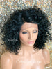Lace Front Wig Short Curly Synthetic Bob Side Part Bangs - Louise
