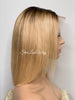 Blonde Human Hair Bob Lace Front Wig Straight 13x4 - Melanie