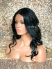Long Loose Curly Wig Black Brown Middle Part Synthetic - Lisa