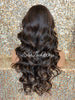 Lace Front Wig Long Synthetic Curly Layers Brown #4 Highlights #30 - Fawn