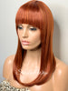 Ginger Auburn Full Wig With Bangs Straight - Rylie
