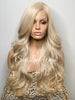 Long Blonde Lace Front Wig Wavy Layered Synthetic - Dione