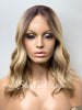 Lace Front Wig Bob Wavy Blonde Dark Roots Synthetic - Shelly