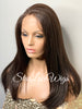 Long Lace Front Wig Brown #4 Straight (6x13) Parting Space - Halle