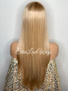 Lace Front Wig Synthetic Blonde Straight Side Part Layers - Sunny