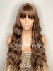 Long Wavy Brown Wig With Chinese Bangs - Ginny