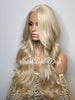 Long Blonde Lace Front Wig Wavy Layered Synthetic - Dione