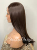 Long Lace Front Wig Brown #4 Straight (6x13) Parting Space - Halle