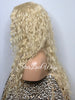 Long Blonde Lace Front Wig Wavy Layered Synthetic - Suzie