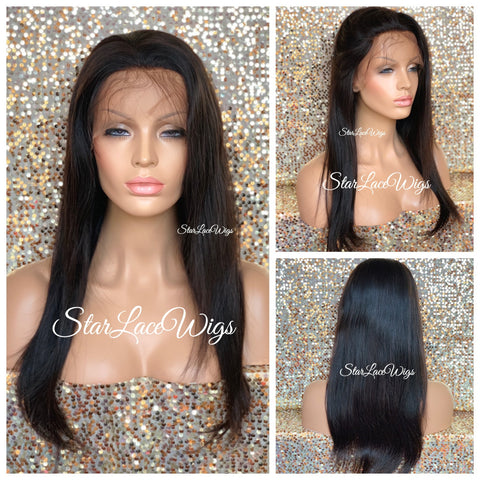 Light Yaki Straight Indian Remy Lace Front Wig - Stock - Trish