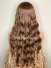 Long Wavy Brown Wig With Chinese Bangs - Ginny