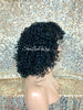 Lace Front Wig Short Curly Synthetic Bob Side Part Bangs - Louise
