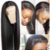 Human Hair Lace Front Wig 13x4 Straight Natural Black - Adrienne