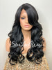 Long Curly Synthetic Lace Front Wig Layers Bangs - Kennedy