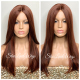 Full Wig Auburn Long Straight Middle Part - Anastasia