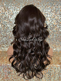 Long Brown Layered Synthetic Lace Front Wig Color #4 - Kim