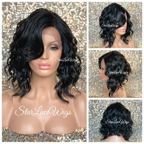 Long Wavy Brown Lace Front Wig (6x13) Parting Space Blonde Highlights - Ivy