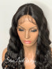 Lace Front Wig Long Wavy Middle Part Black - Morgan