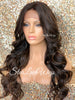 Lace Front Wig Long Synthetic Curly Layers Brown #4 Highlights #30 - Fawn