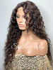 Lace Front Wig Long Wavy Curly Middle Part Brown #30 Highlights - Denise