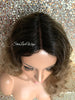 Long Body Wave Wig Dirty Blonde Dark Roots Middle Part Synthetic - Marsha