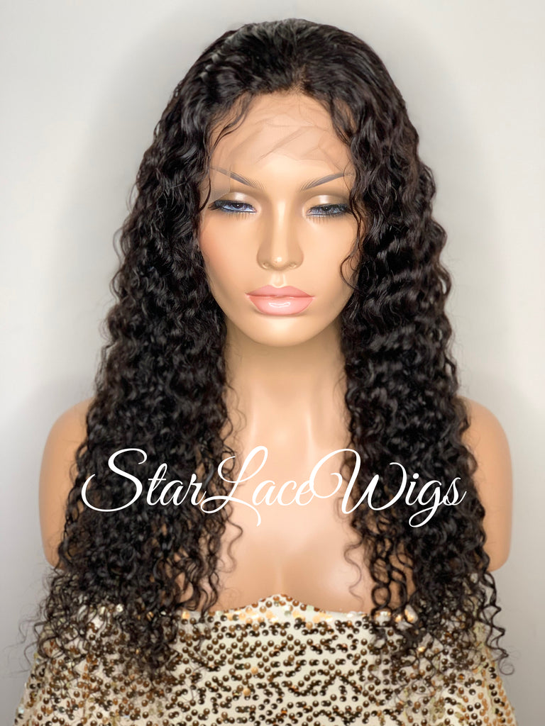 100% Human Hair Lace Front Wig 13x4 Deep Wave Brazilian Pre-Plucked - Dalila